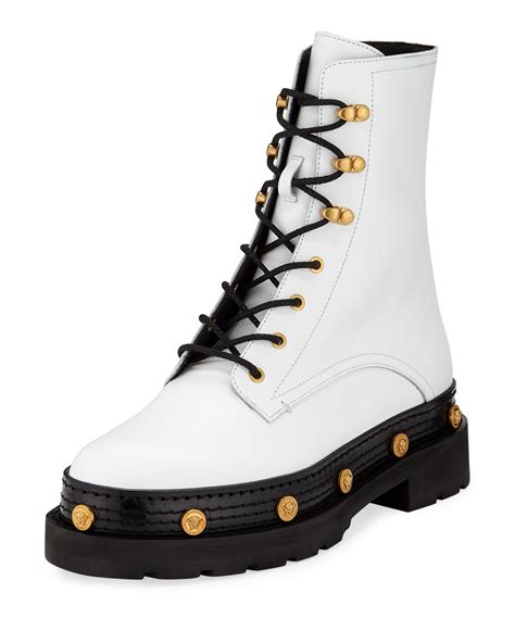 versace medusa combat boots|versace medusa shoes women.